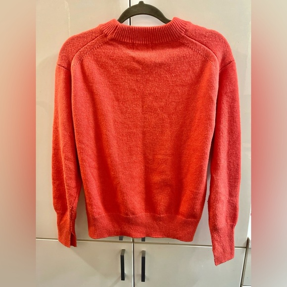 H&M Crew Neck Knitted Sweater Orange Sz M - Picture 3 of 6